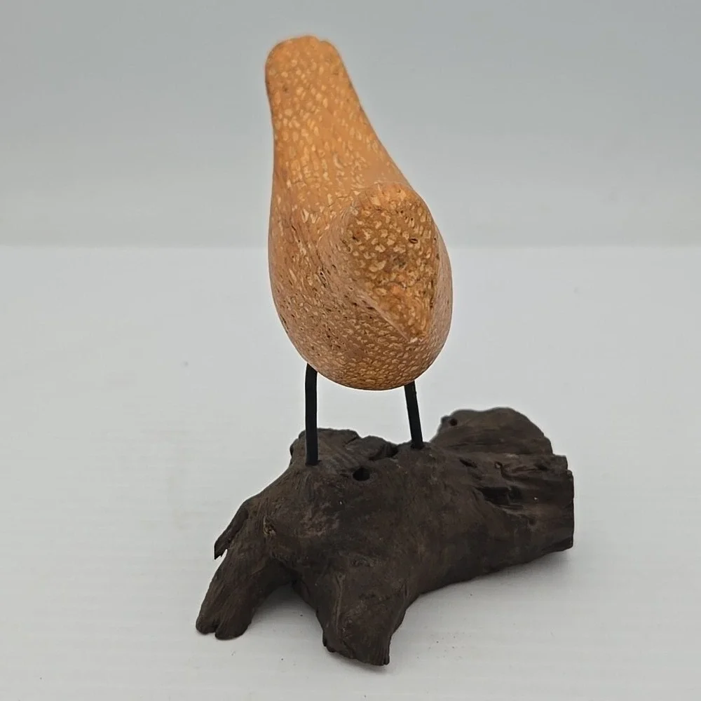 Seaside Wooden BIRD‎ With Steel Feet On Driftwood 4